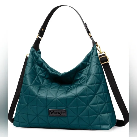 Wrangler Quilted Hobo Purse/Handbag for Women Shoulder Crossbody Bags NWOT - Picture 1 of 7
